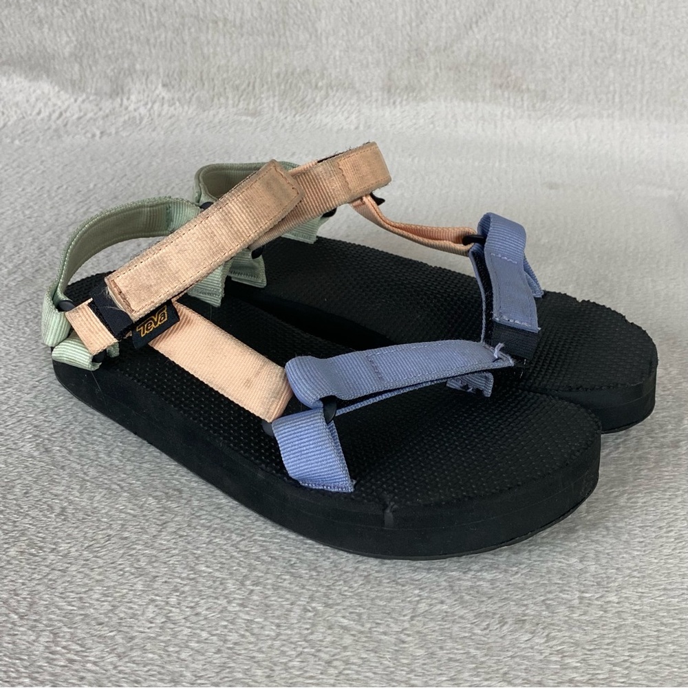 Teva Midform Original Universal Sandal Womens 6 Kids 5 Black Blue Multi